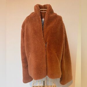 ALO Yoga Cozy Up Rosewater Teddy Sherpa Women’s Jacket Size Small